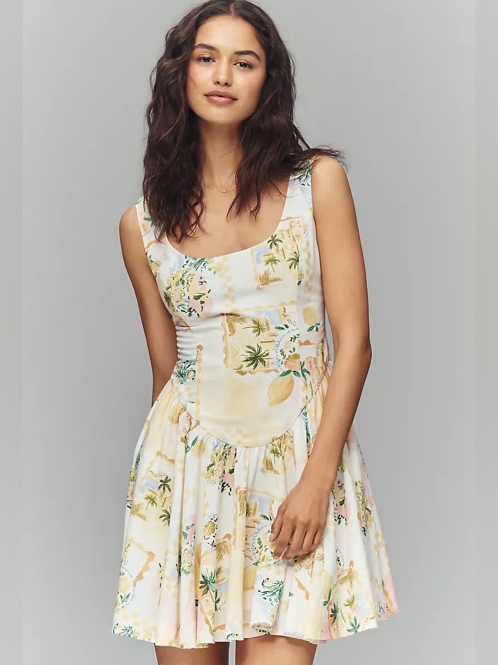 ASTR Reina Lemon Print Dress